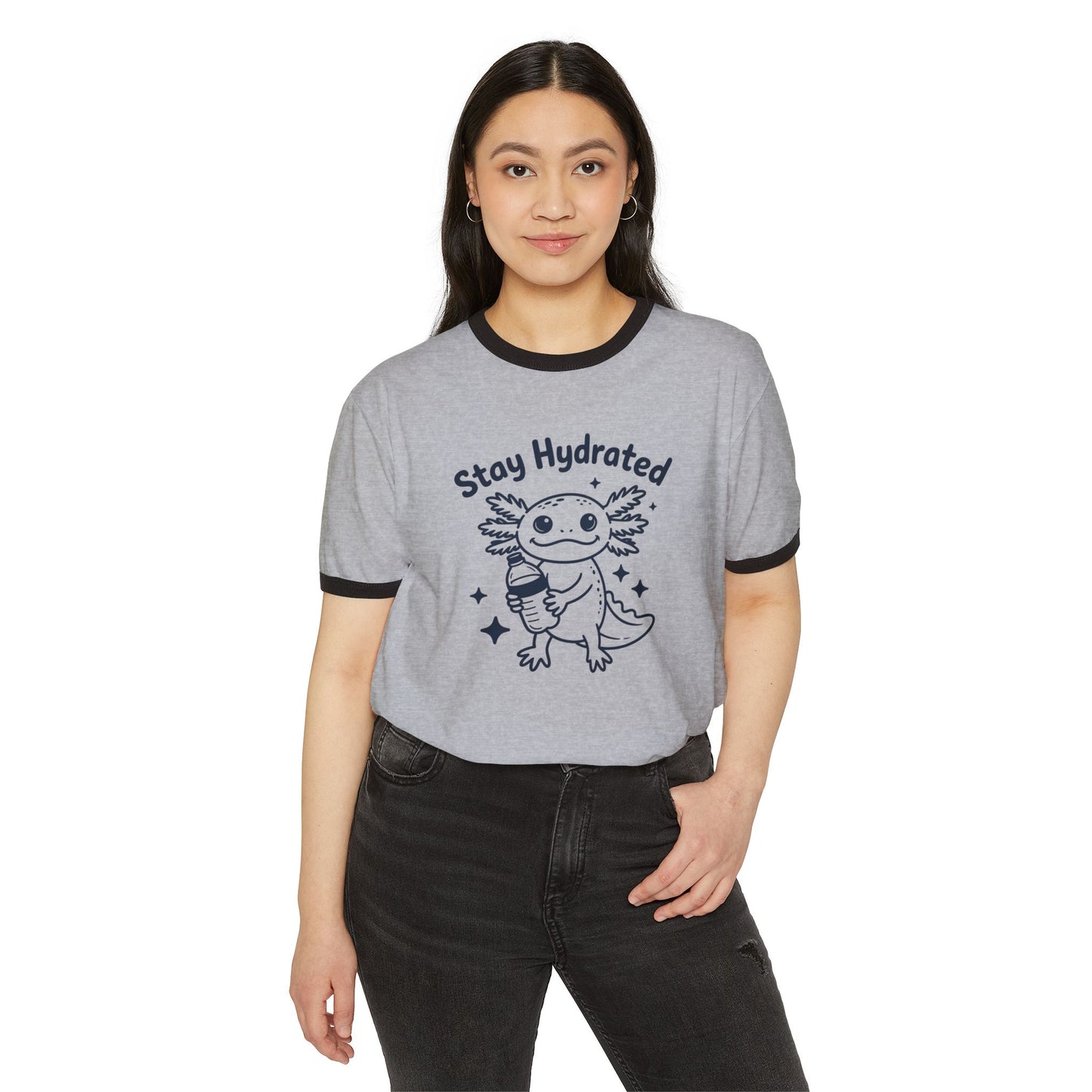 Axolotl 'Stay Hydrated' Ringer Tee