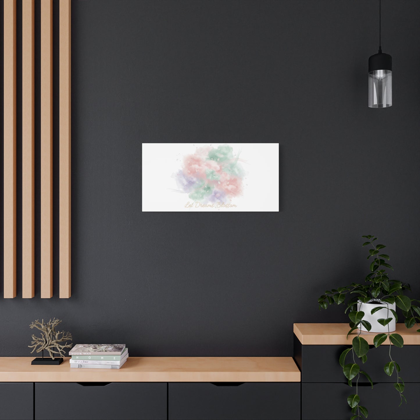 Dreamy Pastel Blossom Canvas | Matte Stretched Wall Art, pastel winter design