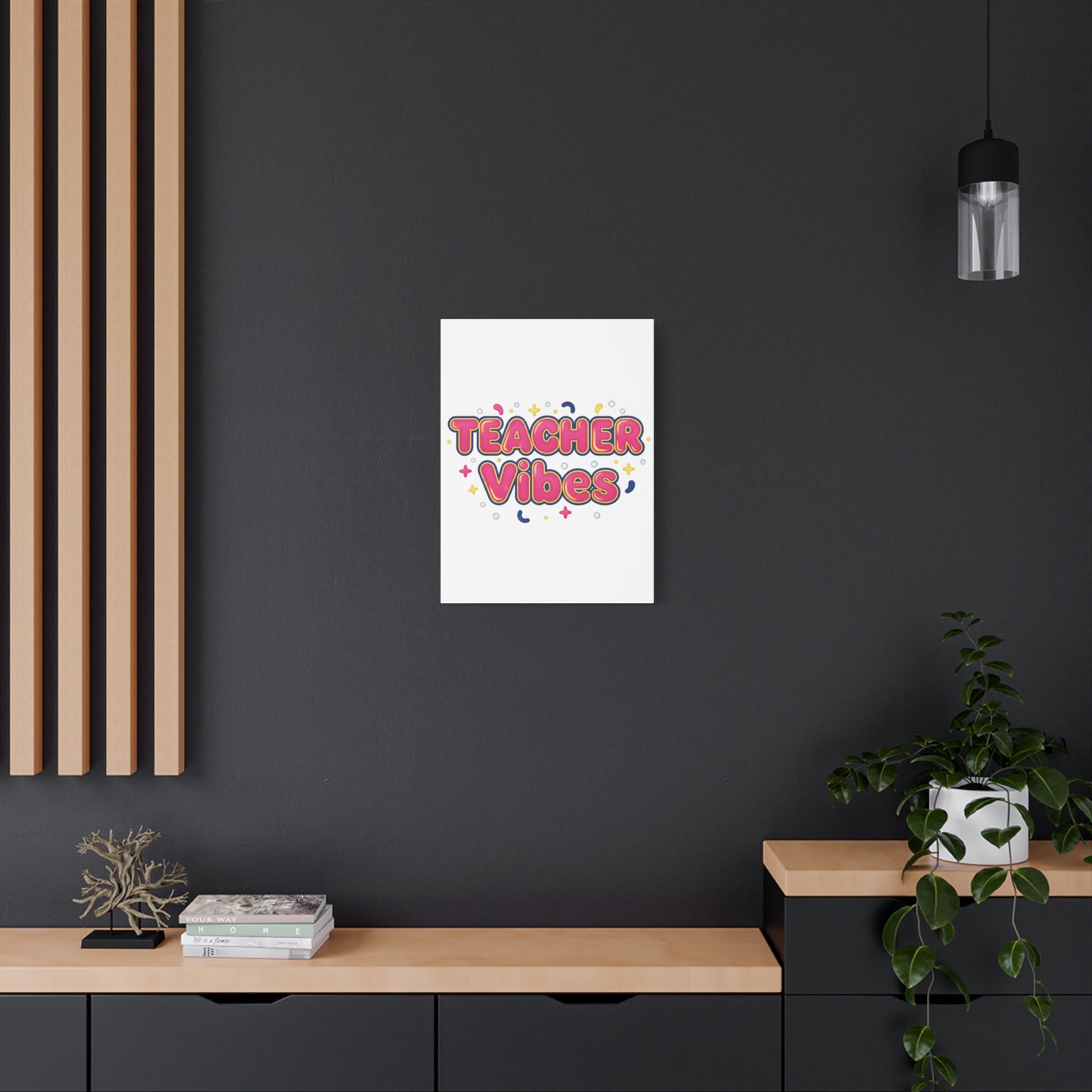 Teacher Vibes Canvas | Dopamine Decor, Neon Gradient Squishy Art