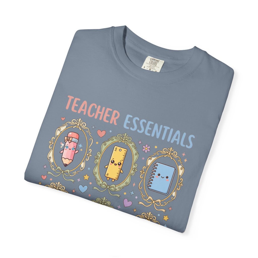 Teacher Essentials T-Shirt — Cute Classroom Supplies Graphic Tee