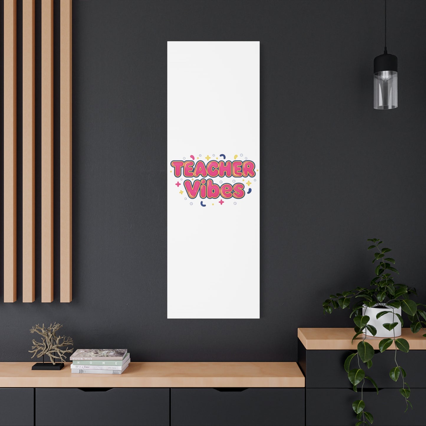 Teacher Vibes Canvas | Dopamine Decor, Neon Gradient Squishy Art