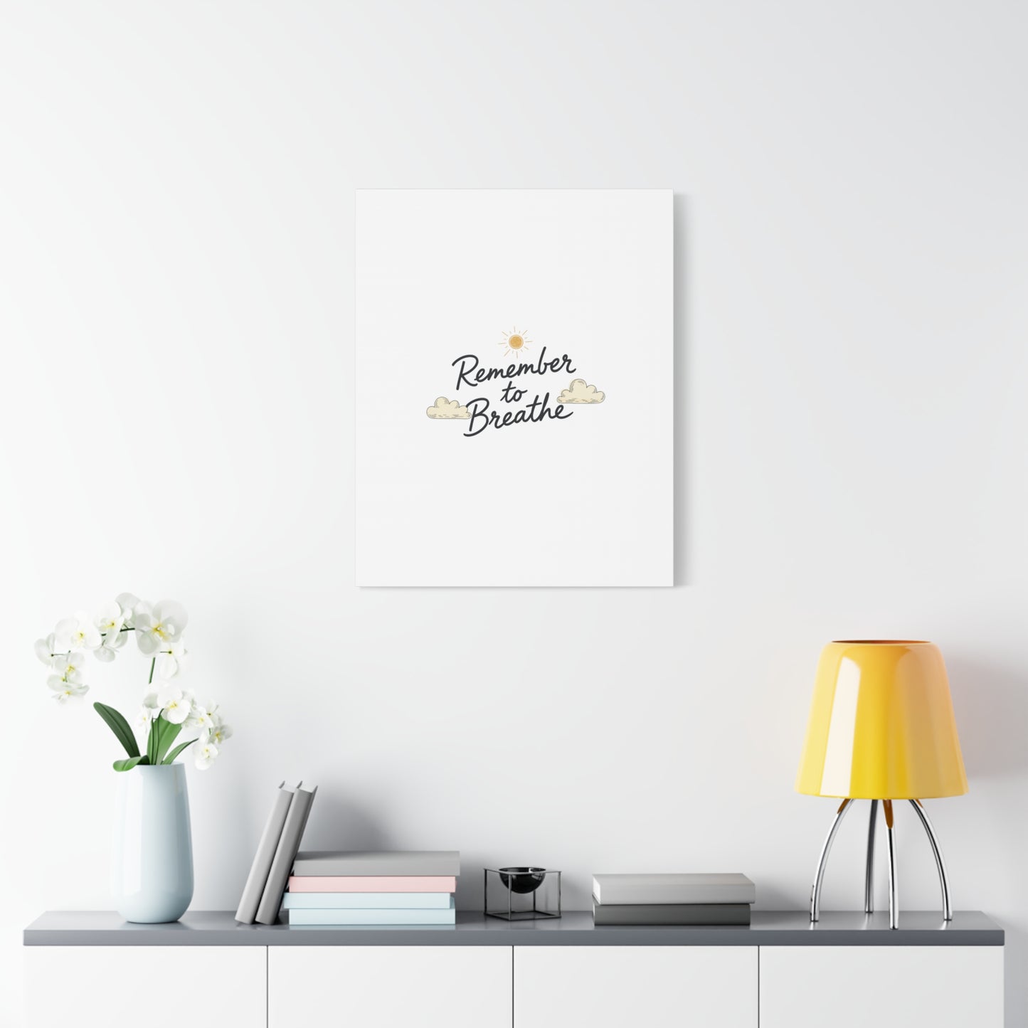 Remember to Breathe Canvas | analogue reminder, handwritten note aesthetic