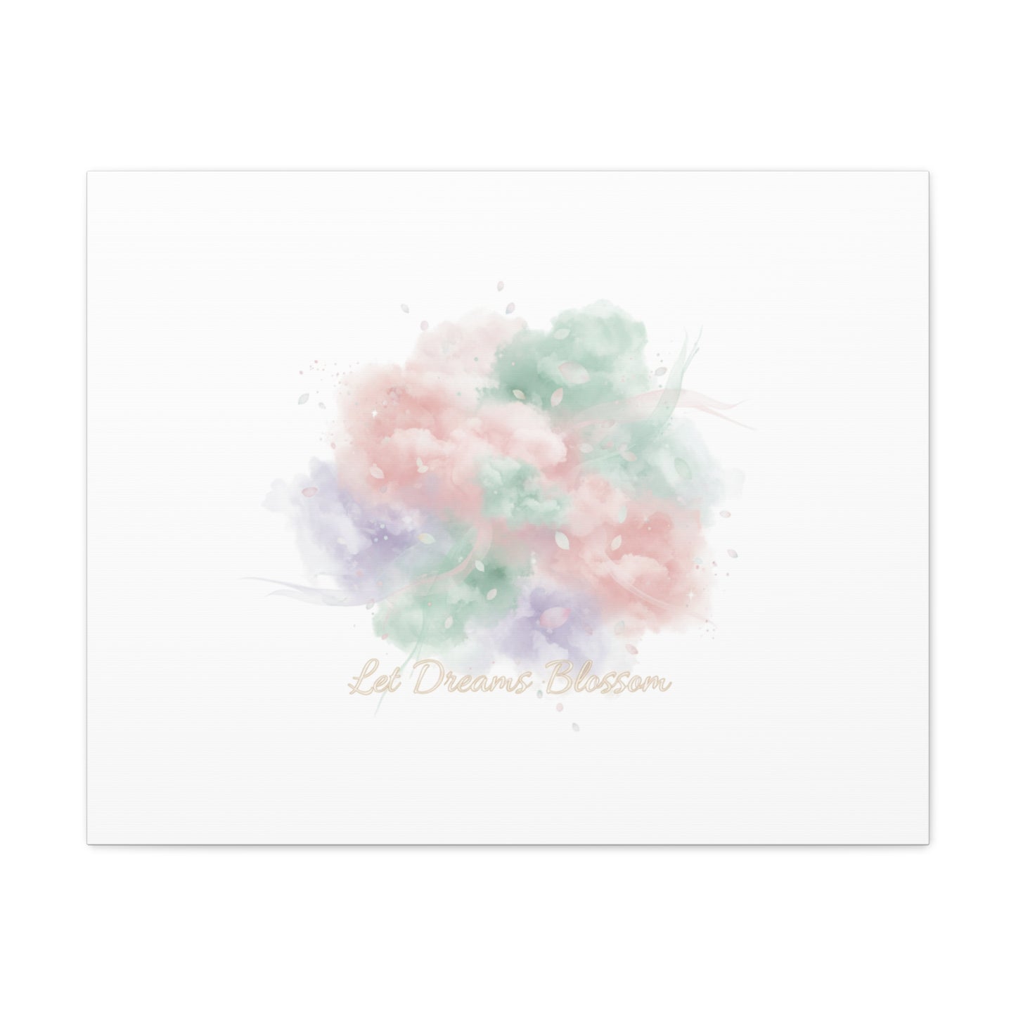 Dreamy Pastel Blossom Canvas | Matte Stretched Wall Art, pastel winter design
