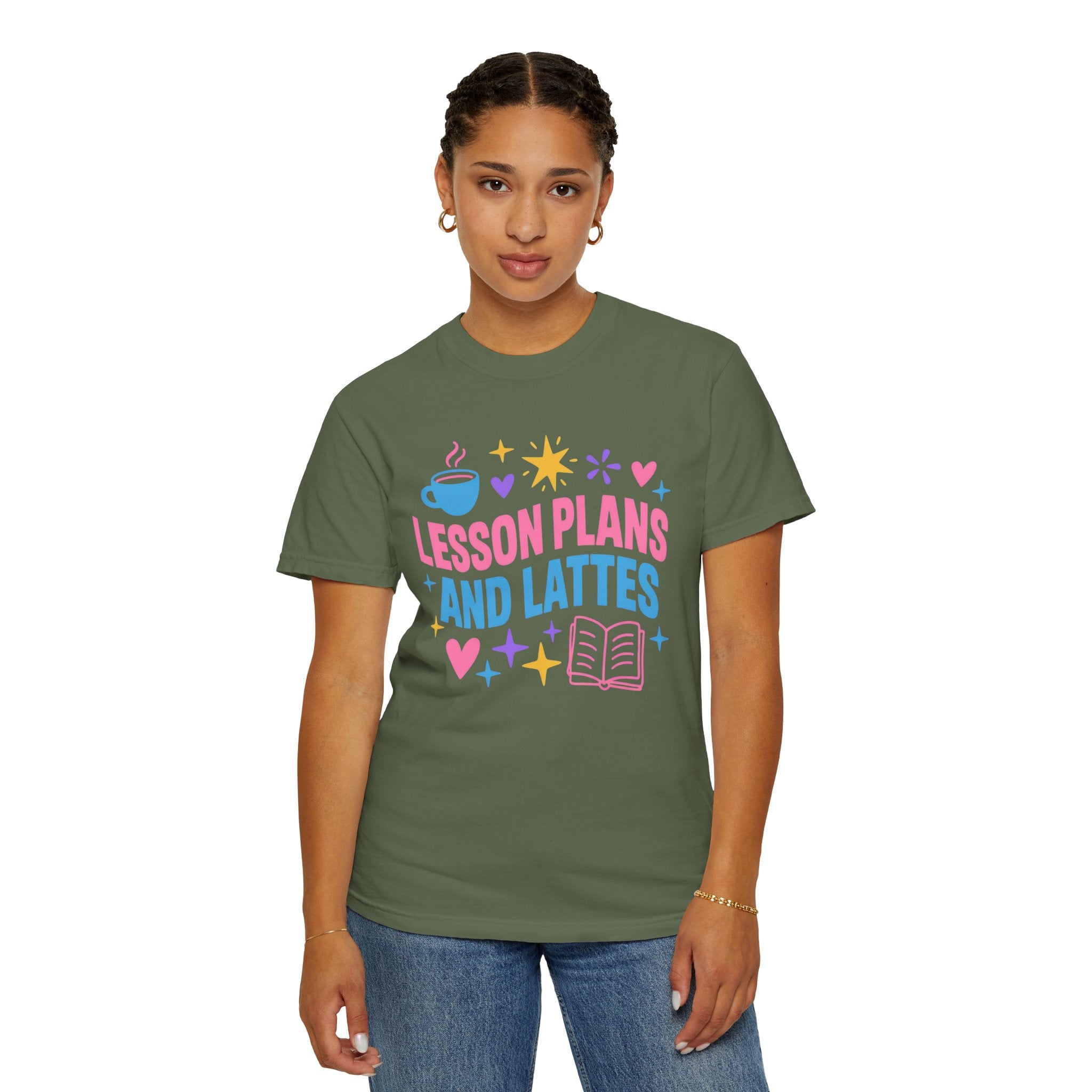 Lesson Plans and Lattes Teacher T-Shirt