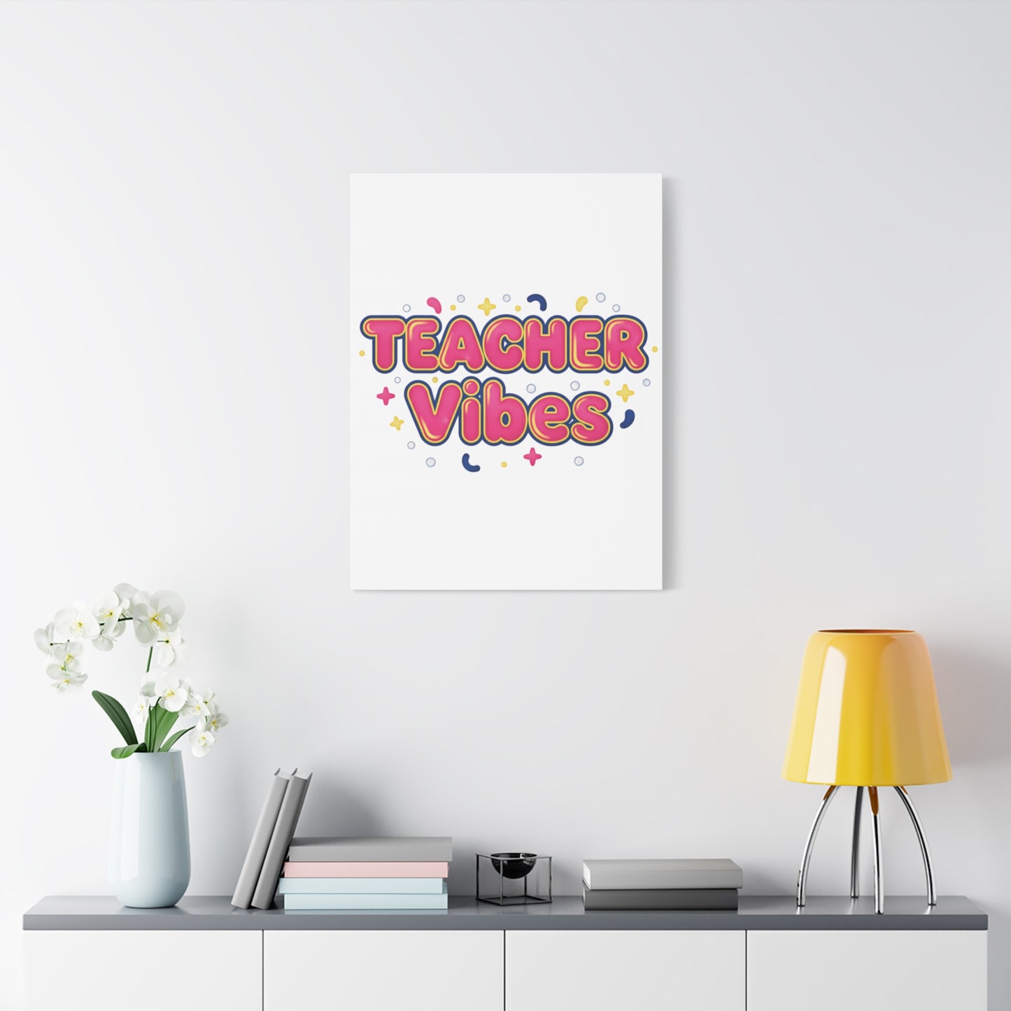 Teacher Vibes Canvas | Dopamine Decor, Neon Gradient Squishy Art