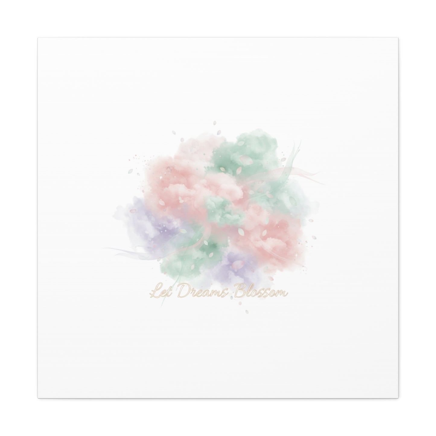 Dreamy Pastel Blossom Canvas | Matte Stretched Wall Art, pastel winter design