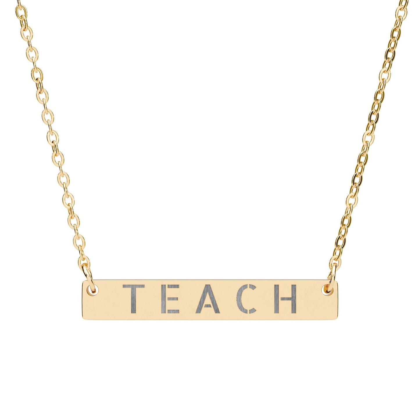 TEACH Horizontal Bar Necklace