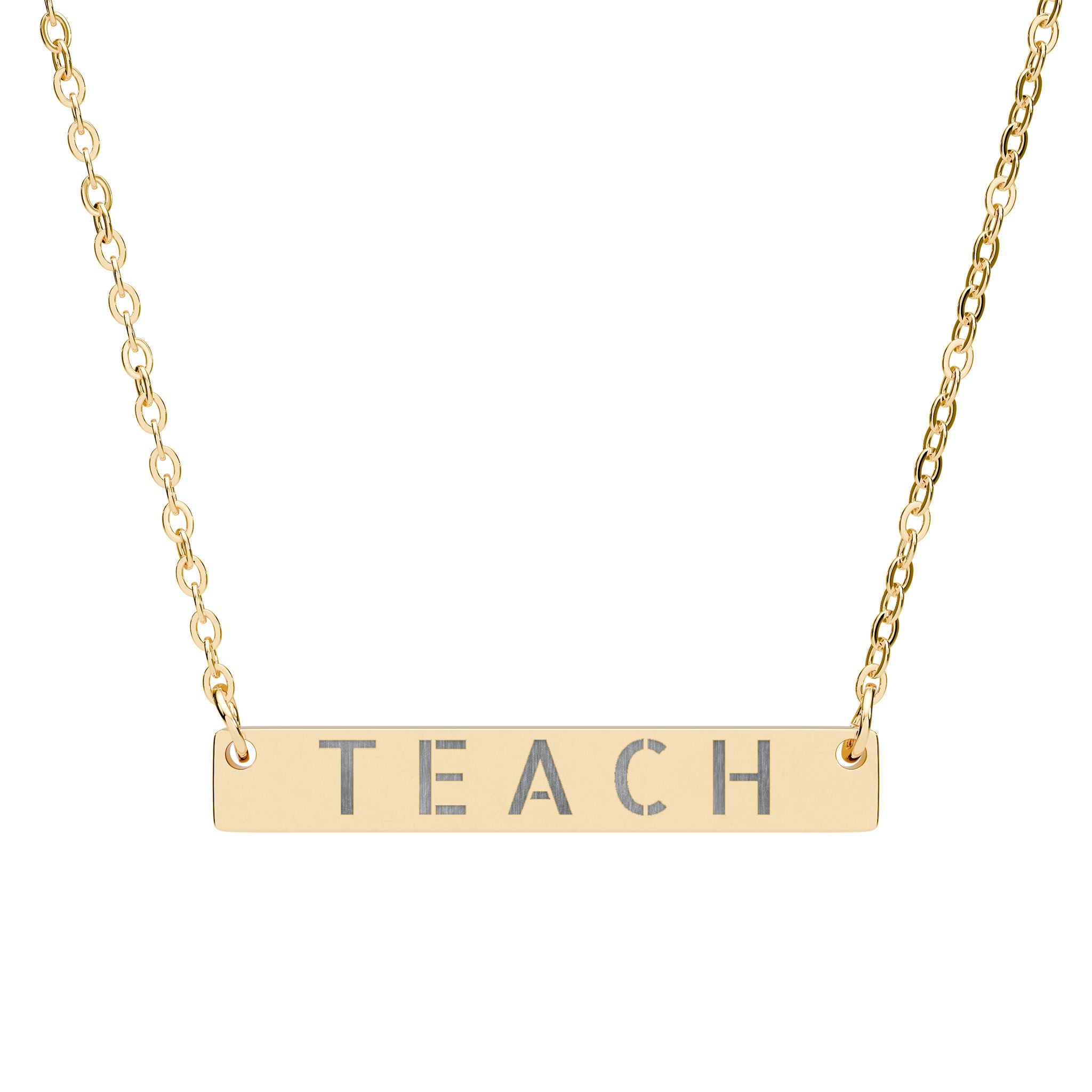 TEACH Horizontal Bar Necklace