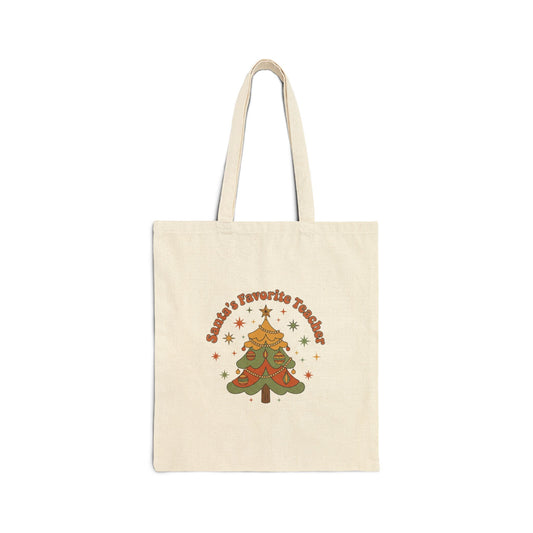 Groovy Retro Christmas Tree Tote | 1970s Vintage Holiday Design