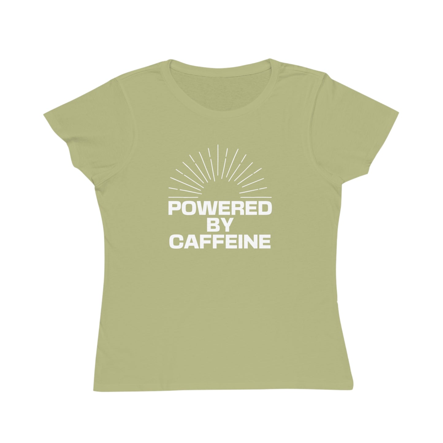 Powered by Caffeine Women's T‑Shirt — Coffee Lover Organic Tee