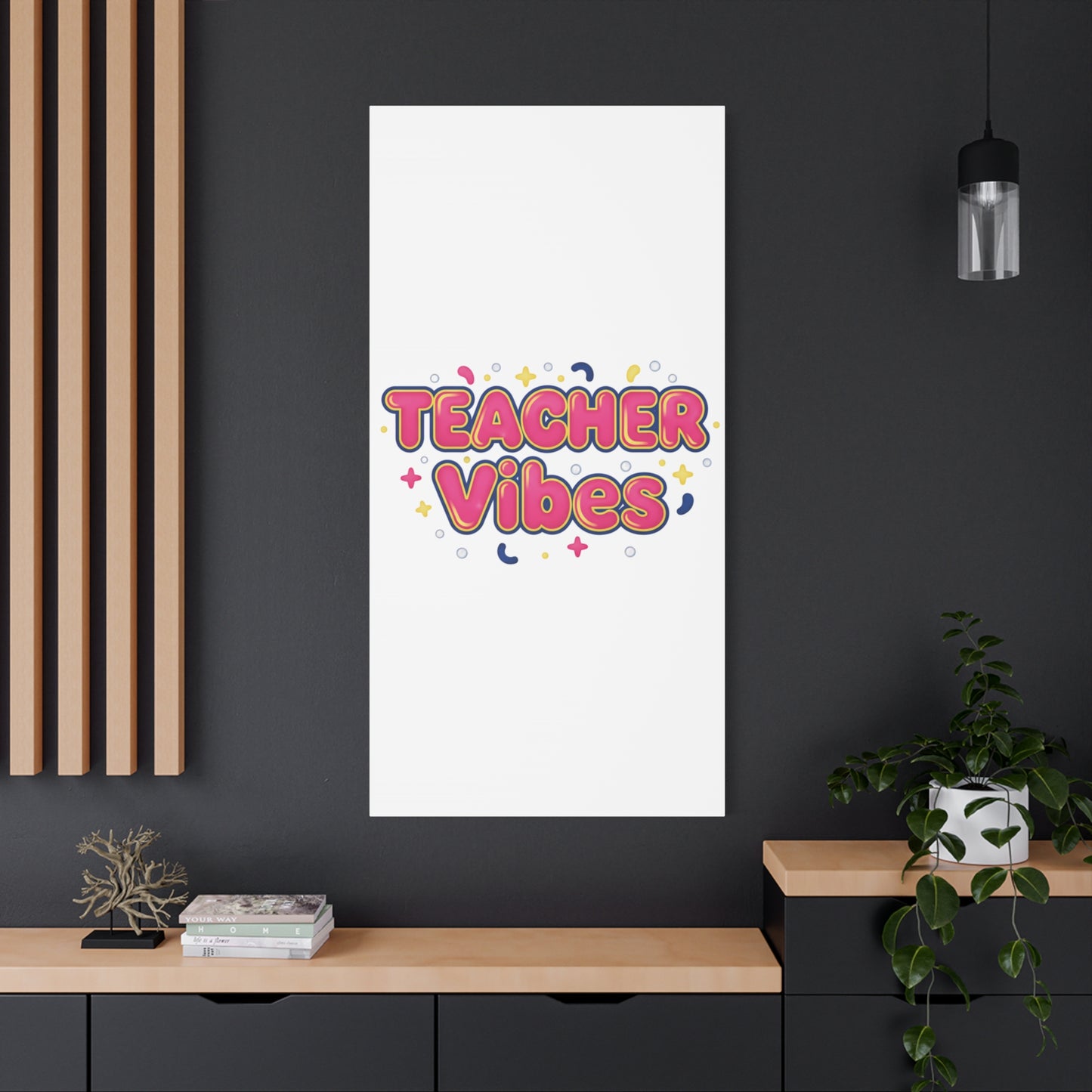 Teacher Vibes Canvas | Dopamine Decor, Neon Gradient Squishy Art