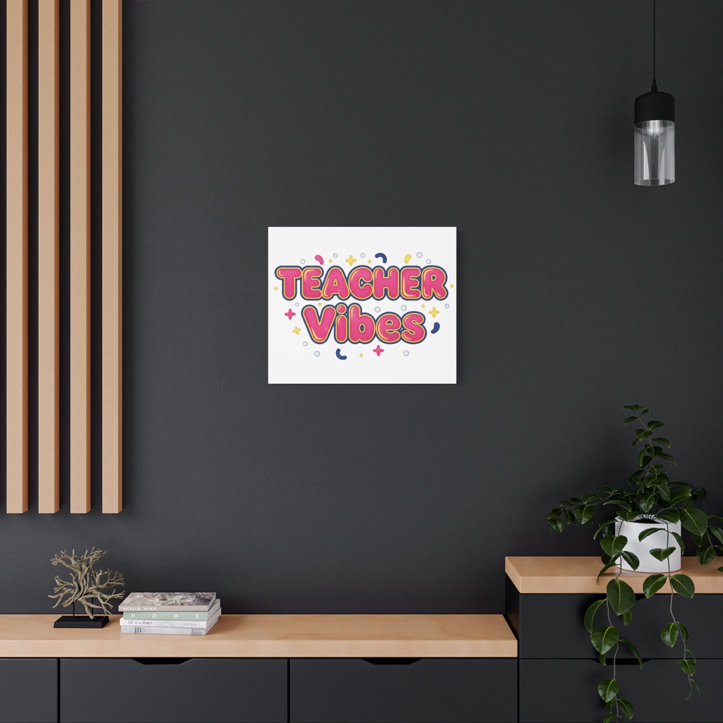 Teacher Vibes Canvas | Dopamine Decor, Neon Gradient Squishy Art