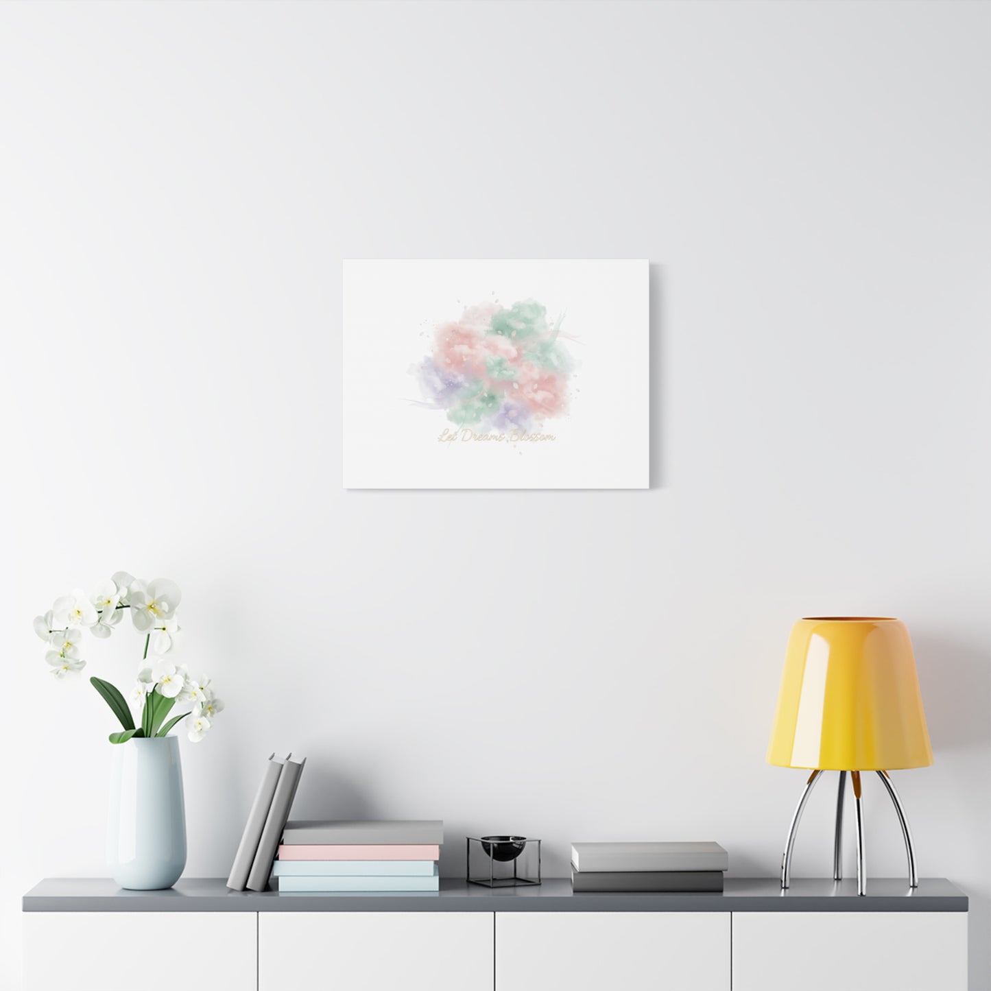 Dreamy Pastel Blossom Canvas | Matte Stretched Wall Art, pastel winter design