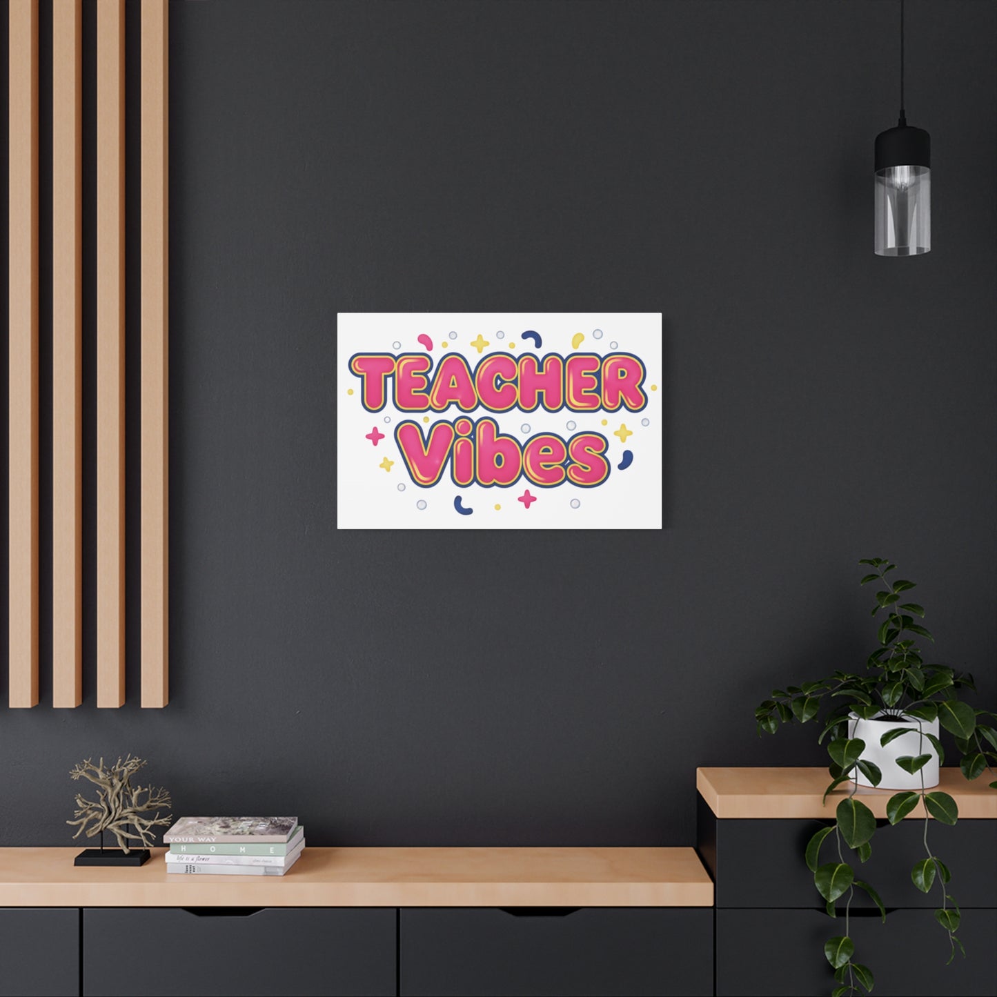 Teacher Vibes Canvas | Dopamine Decor, Neon Gradient Squishy Art