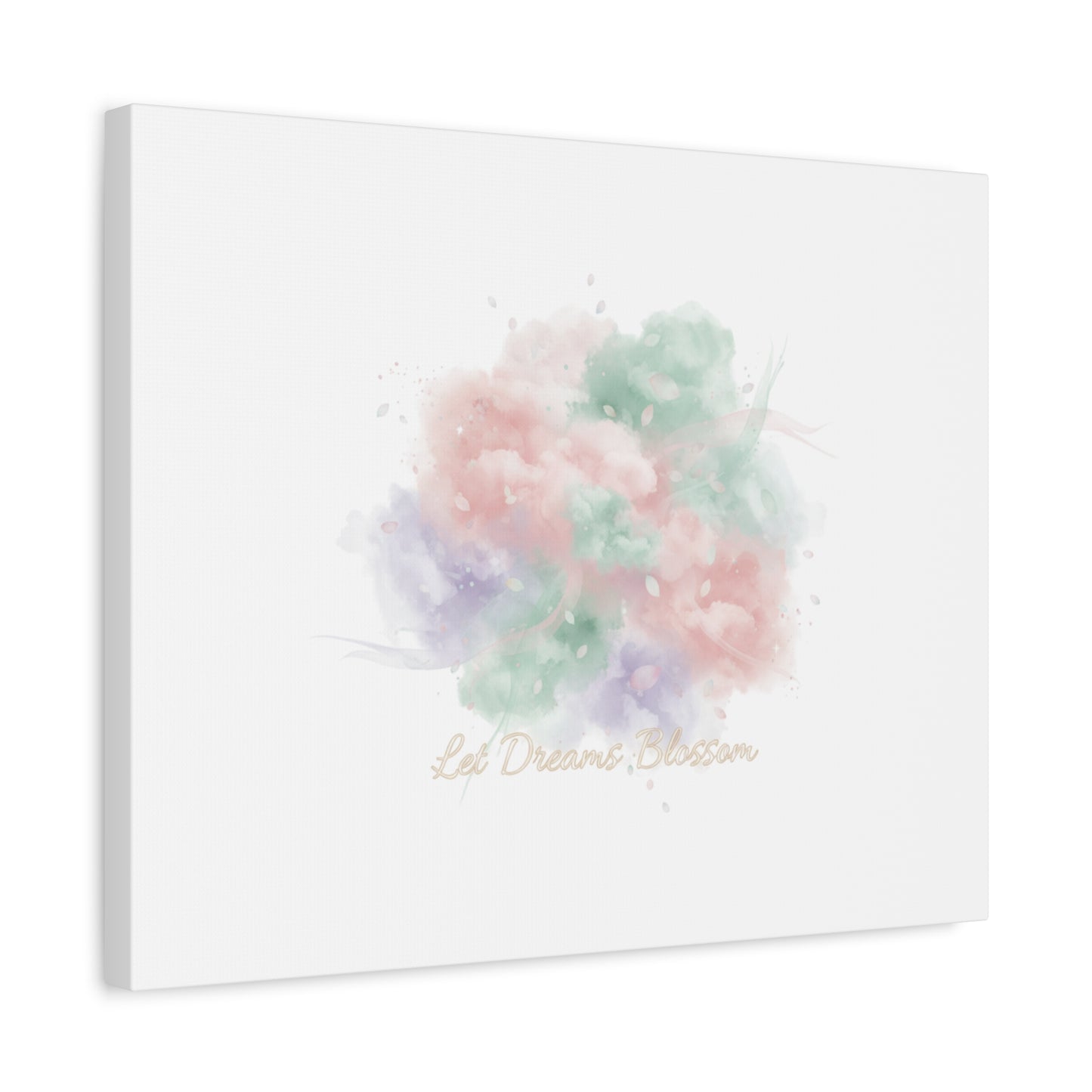 Dreamy Pastel Blossom Canvas | Matte Stretched Wall Art, pastel winter design