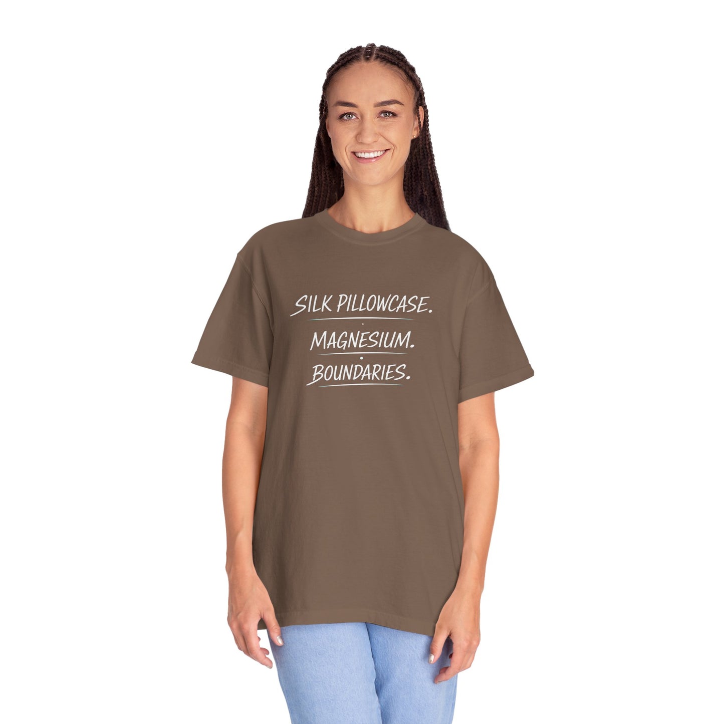 Silk Pillowcase. Magnesium. Boundaries T-Shirt
