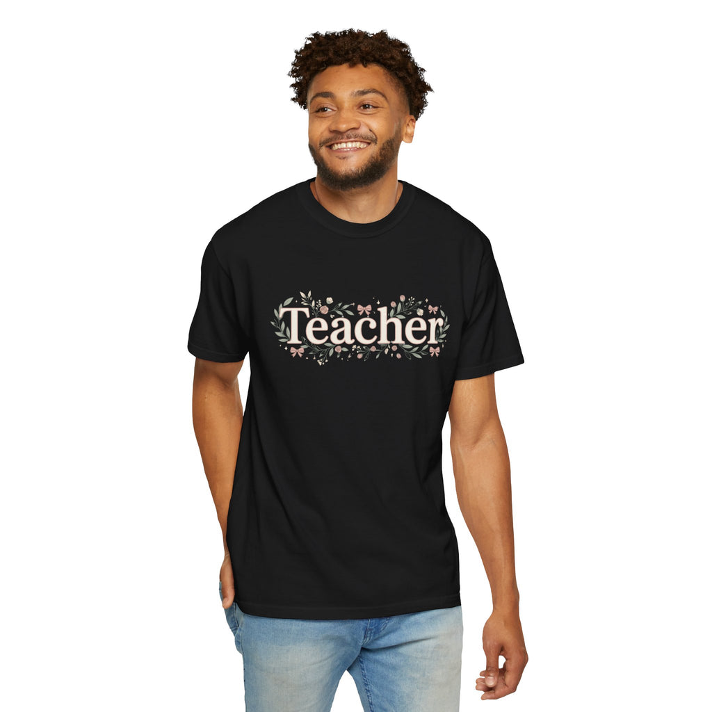 Teacher Floral T‑Shirt