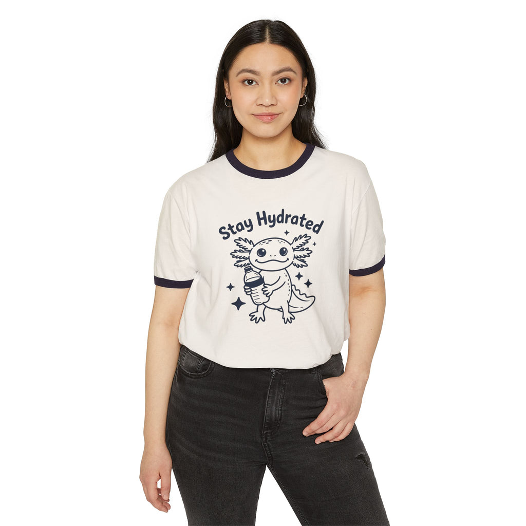 Axolotl 'Stay Hydrated' Ringer Tee