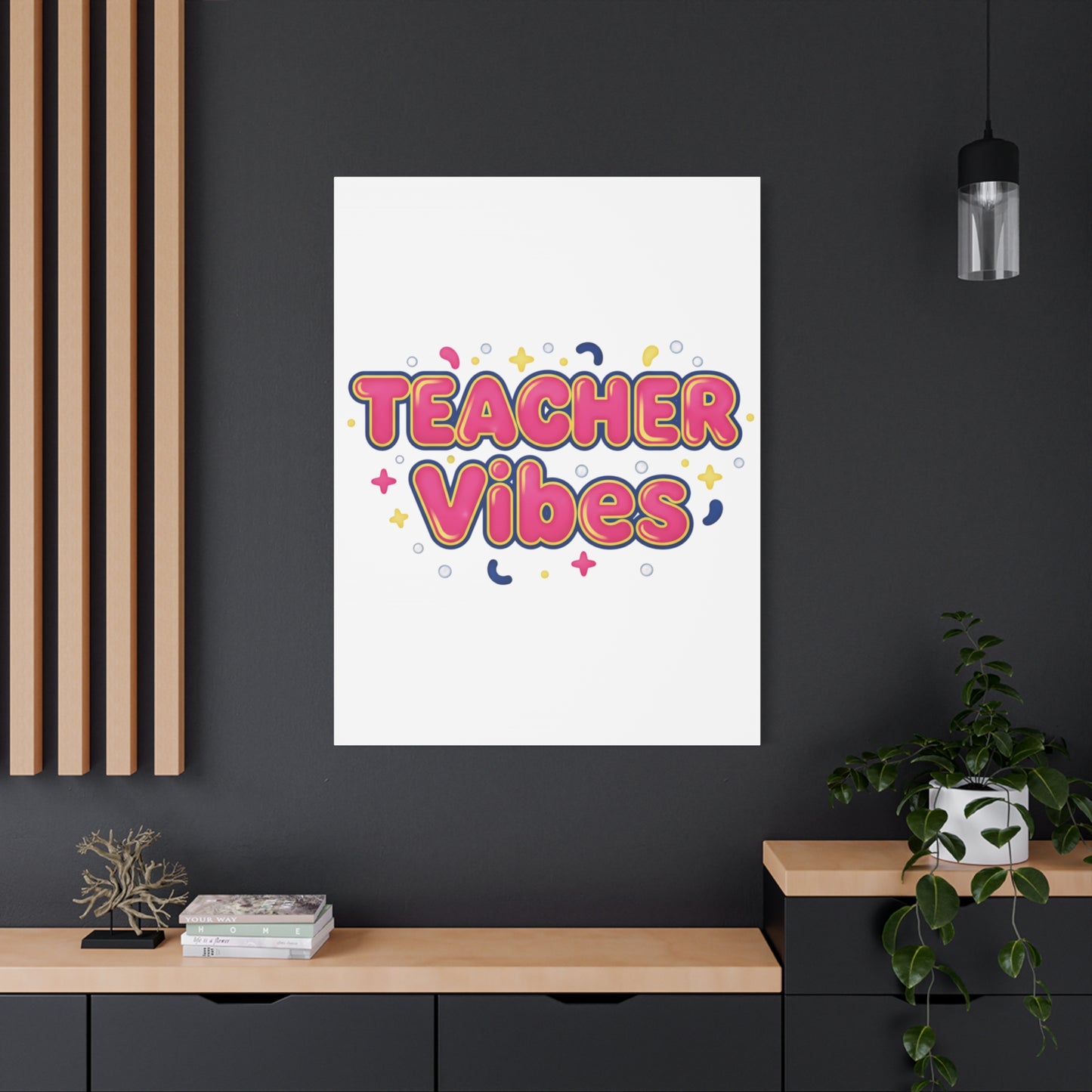 Teacher Vibes Canvas | Dopamine Decor, Neon Gradient Squishy Art