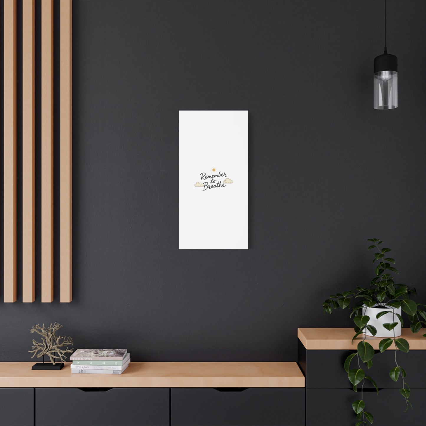 Remember to Breathe Canvas | analogue reminder, handwritten note aesthetic