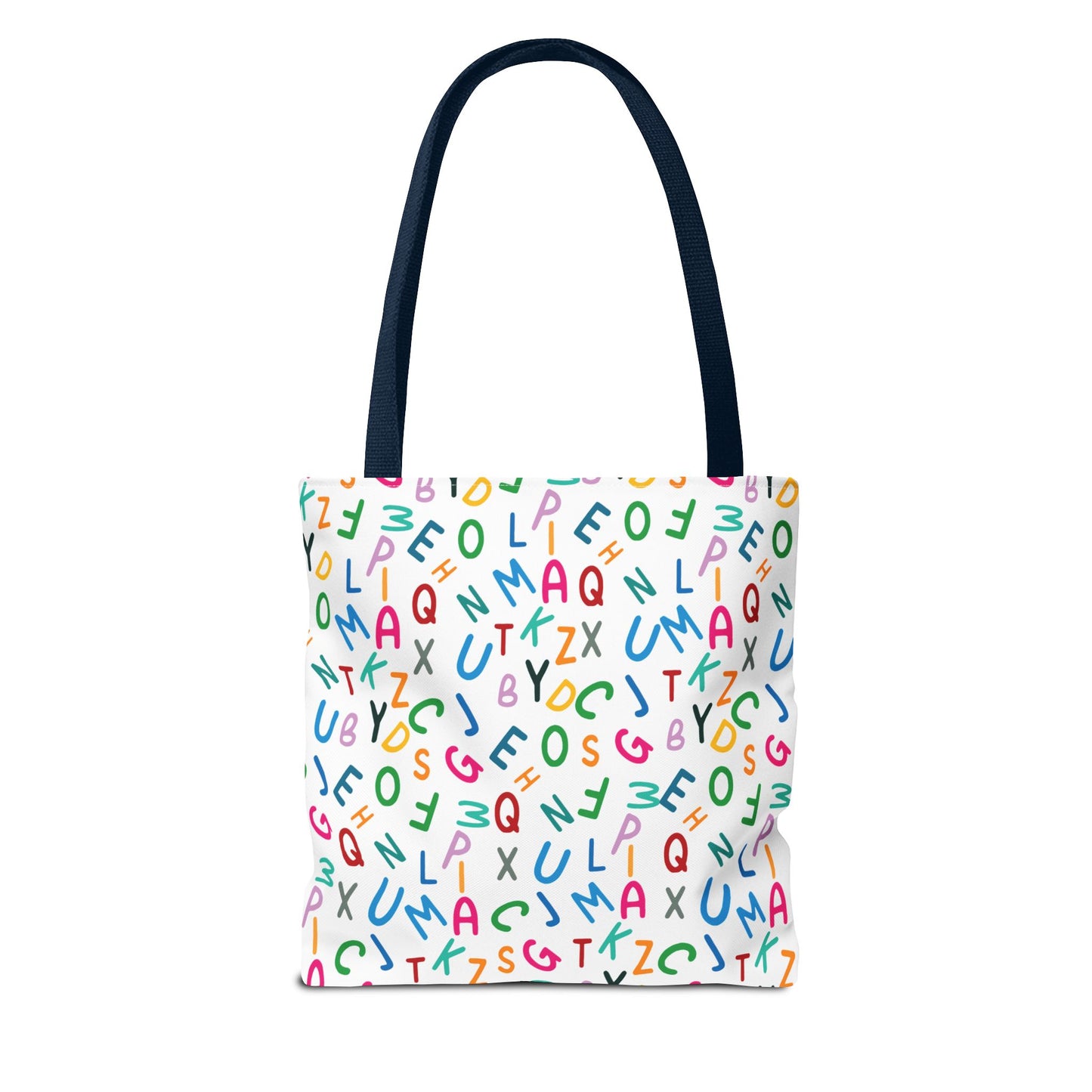 Colorful Alphabet Pattern Tote Bag