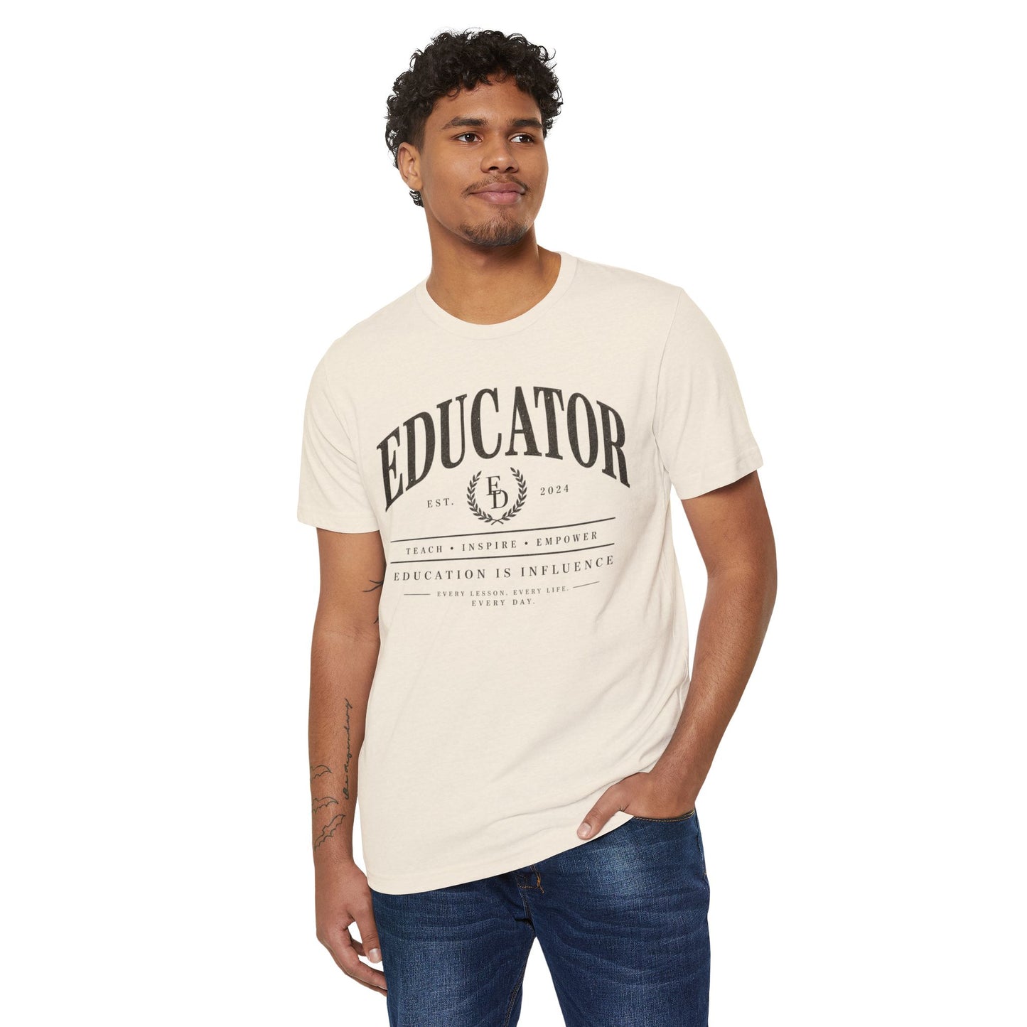 Educator Vintage Tee — Teacher Appreciation Organic Recycled T-Shirt