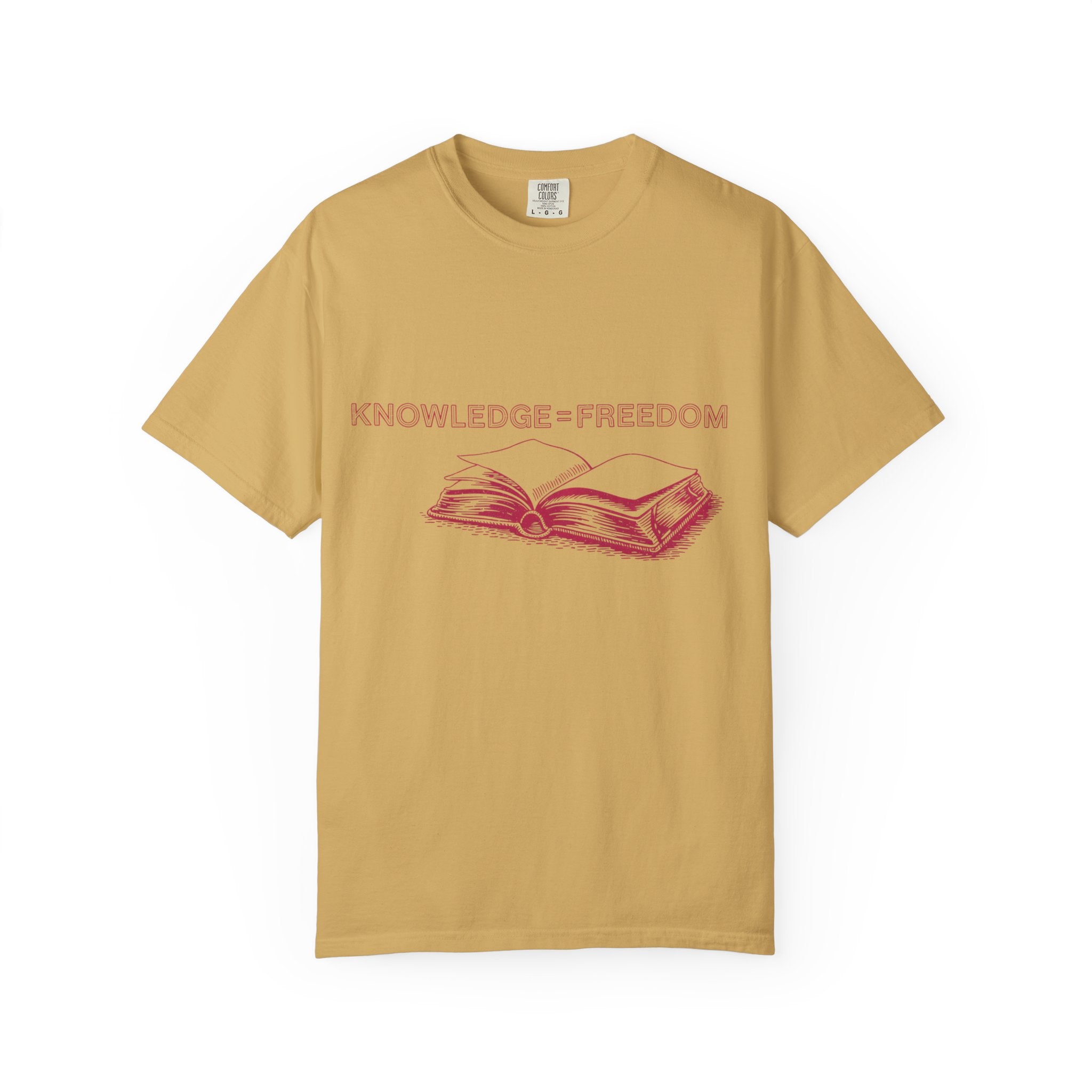 Knowledge = Freedom Shirt | Teacher Book Graphic Tee | Comfort Colors® Butter