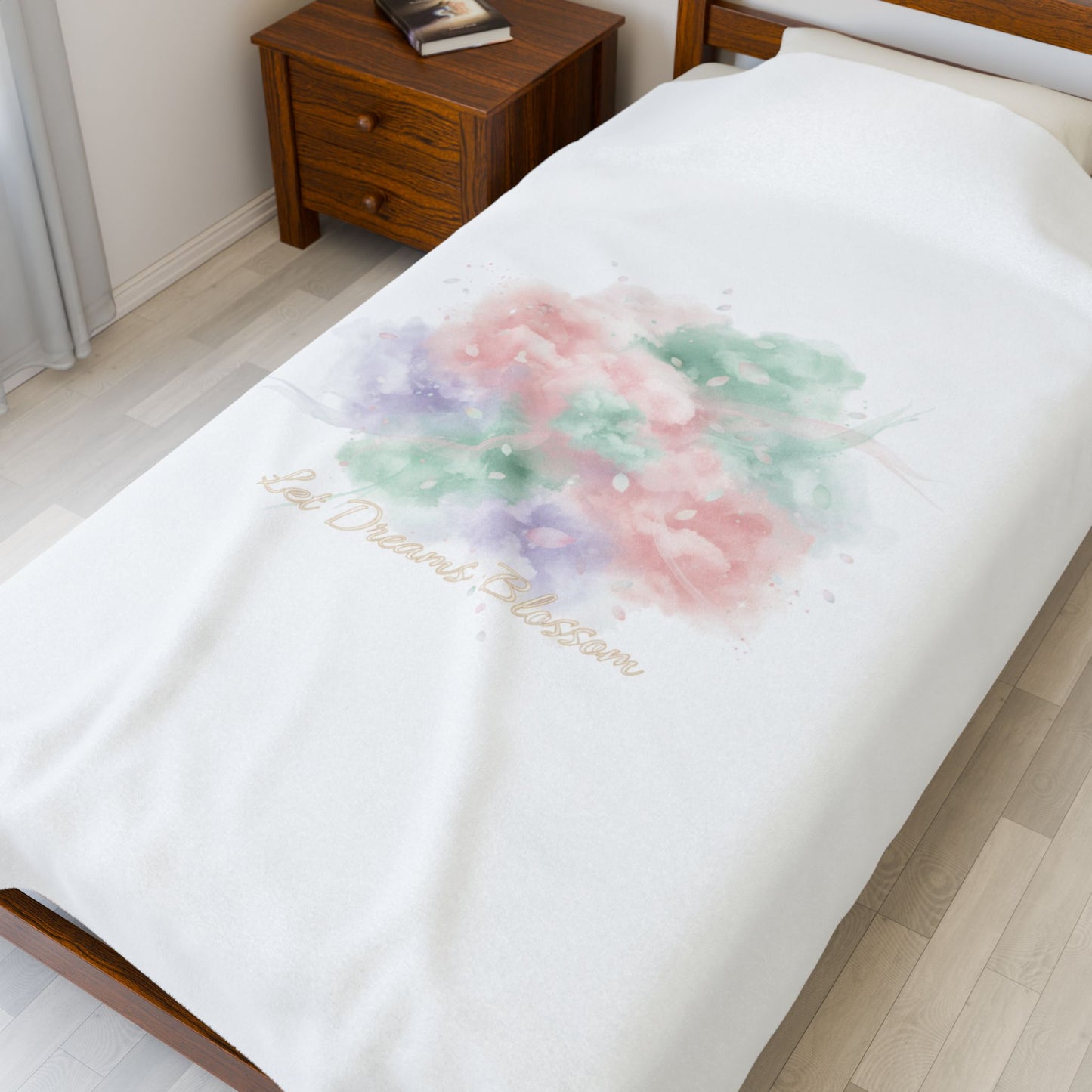 Dreamy Pastel Gradient Velveteen Blanket | pastel winter design, soft spring vibe