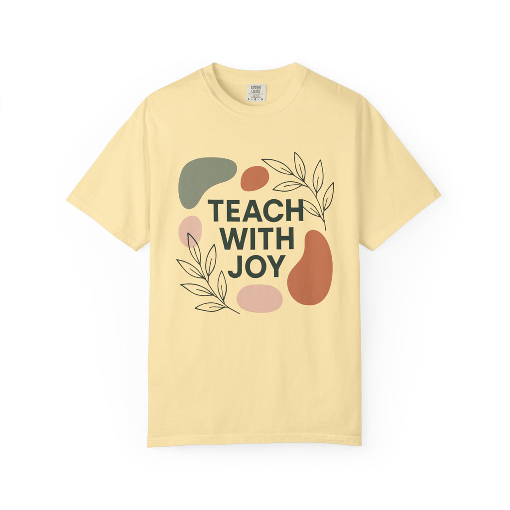 Teach With Joy Shirt | Boho Teacher Tee | Comfort Colors® Graphic T-Shirt