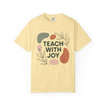 Teach With Joy Shirt | Boho Teacher Tee | Comfort Colors® Graphic T-Shirt