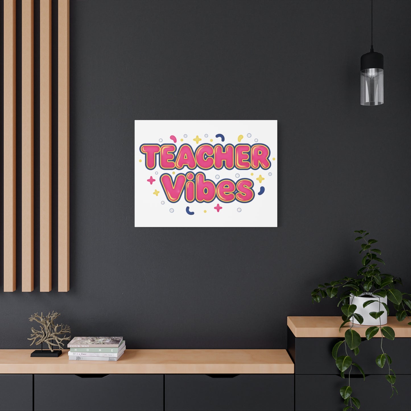 Teacher Vibes Canvas | Dopamine Decor, Neon Gradient Squishy Art