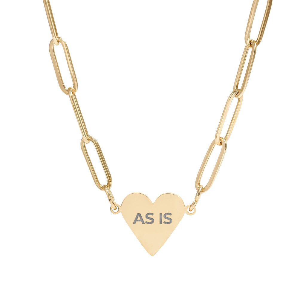 As Is Heart Pendant Necklace