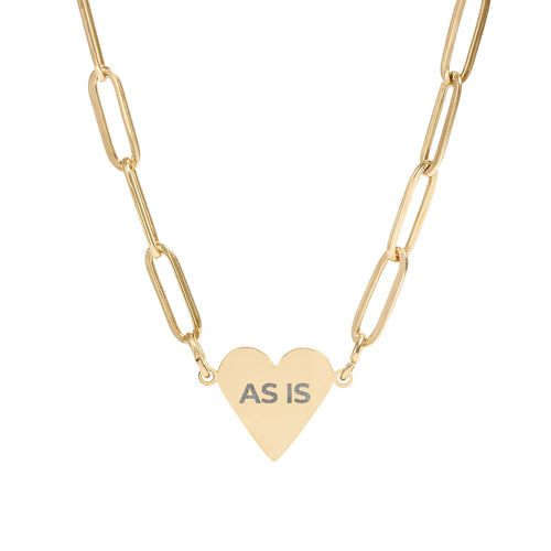 As Is Heart Pendant Necklace