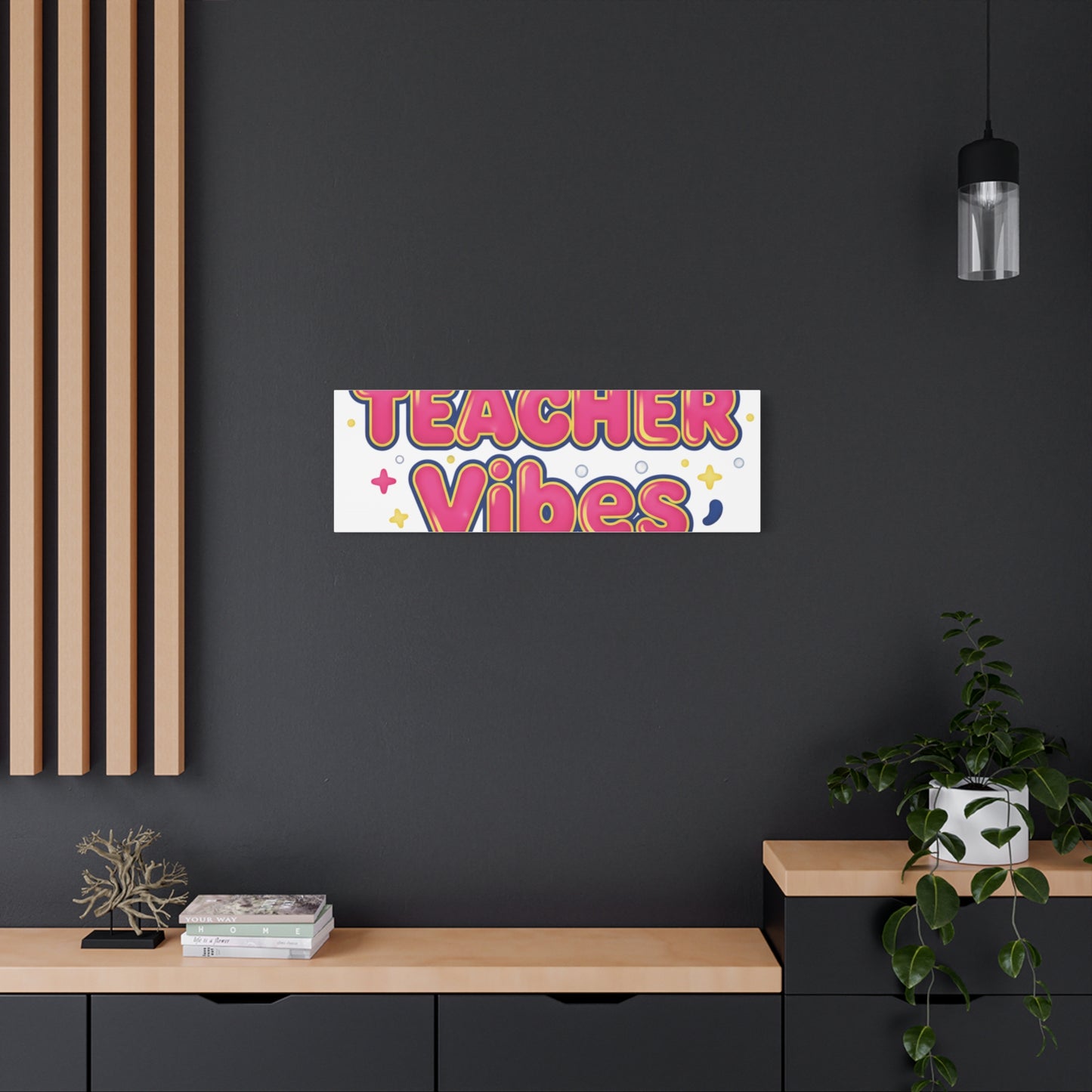 Teacher Vibes Canvas | Dopamine Decor, Neon Gradient Squishy Art