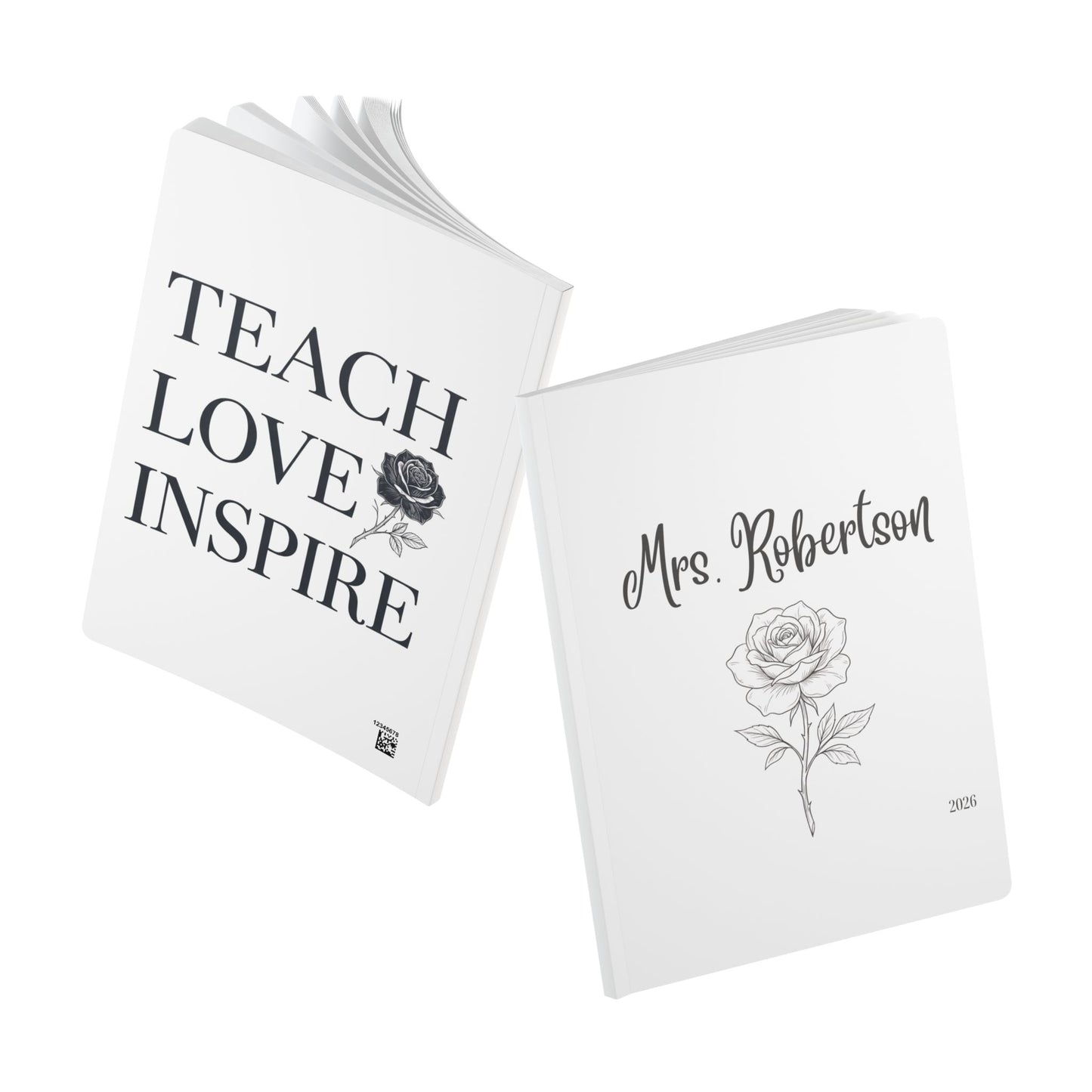 Personalized Name Floral Softcover Journal