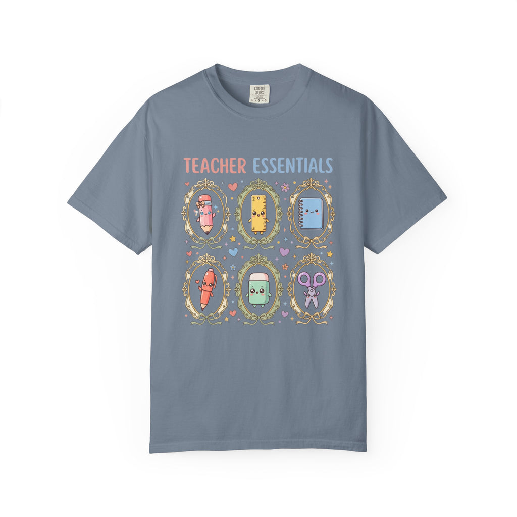 Teacher Essentials T-Shirt — Cute Classroom Supplies Graphic Tee
