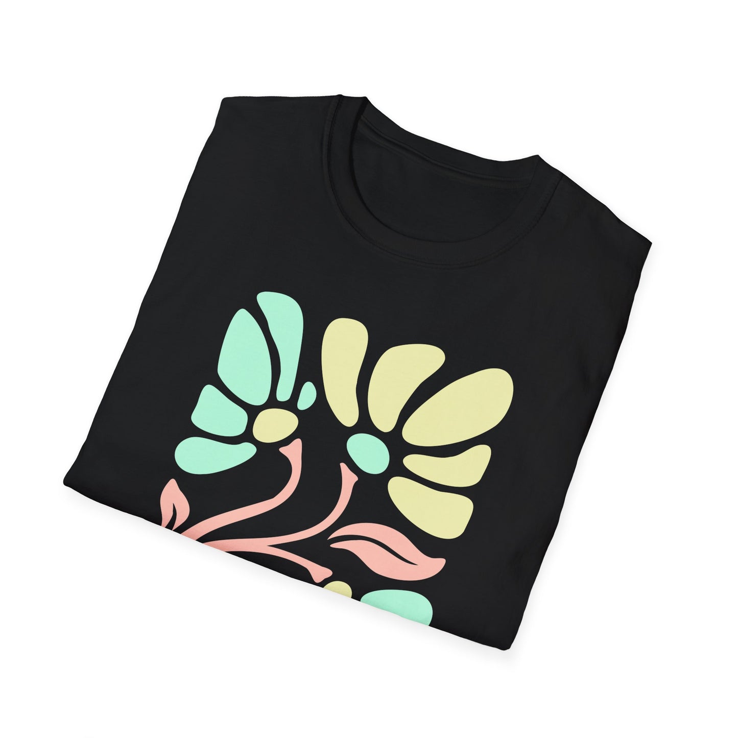 Teach Peace Floral T-Shirt — Retro Pastel Flower Graphic Tee
