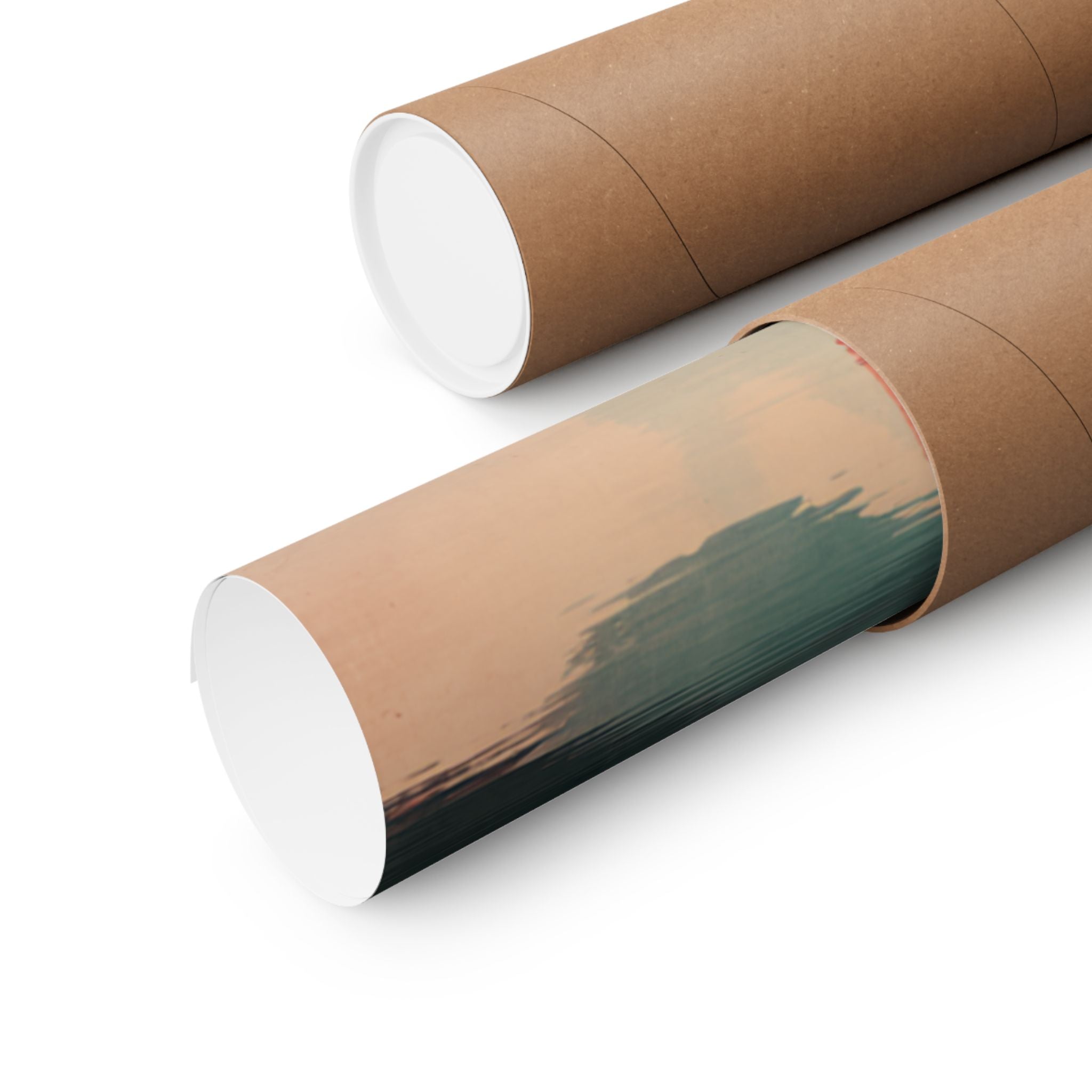 Sunset Reflection Matte Poster — Minimalist Landscape Wall Art