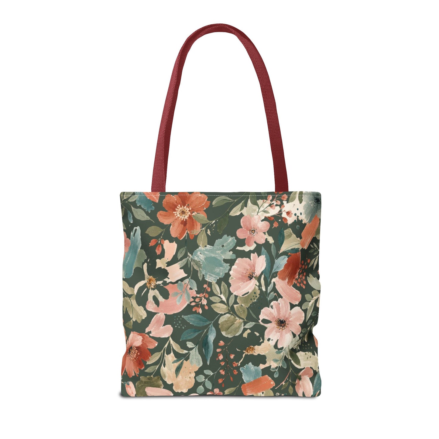 Personalized Floral Teacher Tote Bag: Custom Name Daily School Carryal