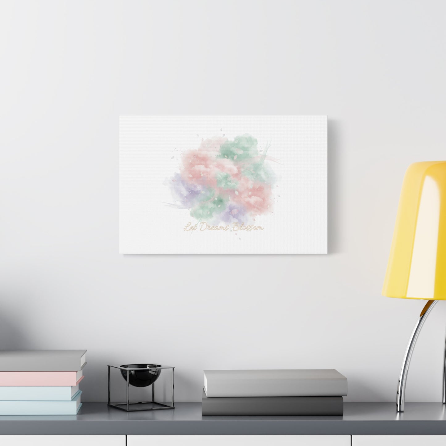 Dreamy Pastel Blossom Canvas | Matte Stretched Wall Art, pastel winter design