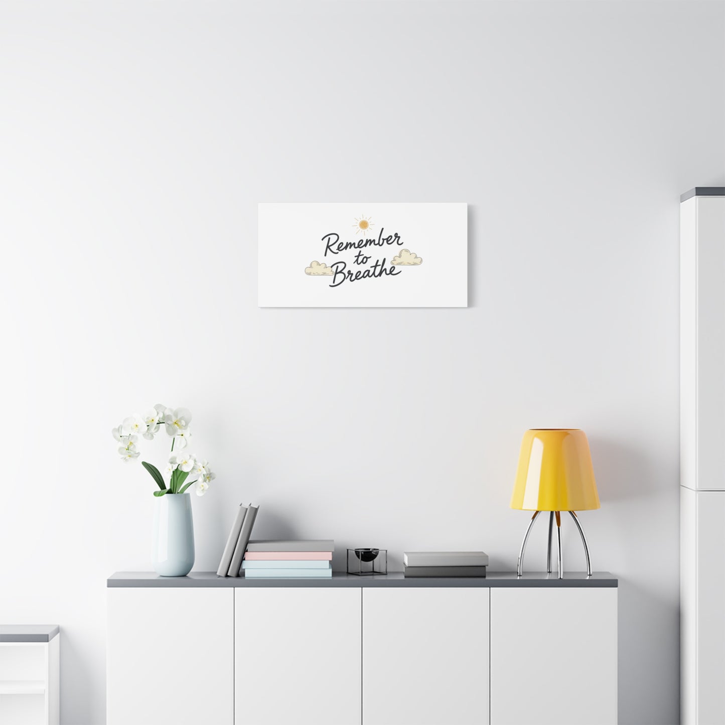 Remember to Breathe Canvas | analogue reminder, handwritten note aesthetic
