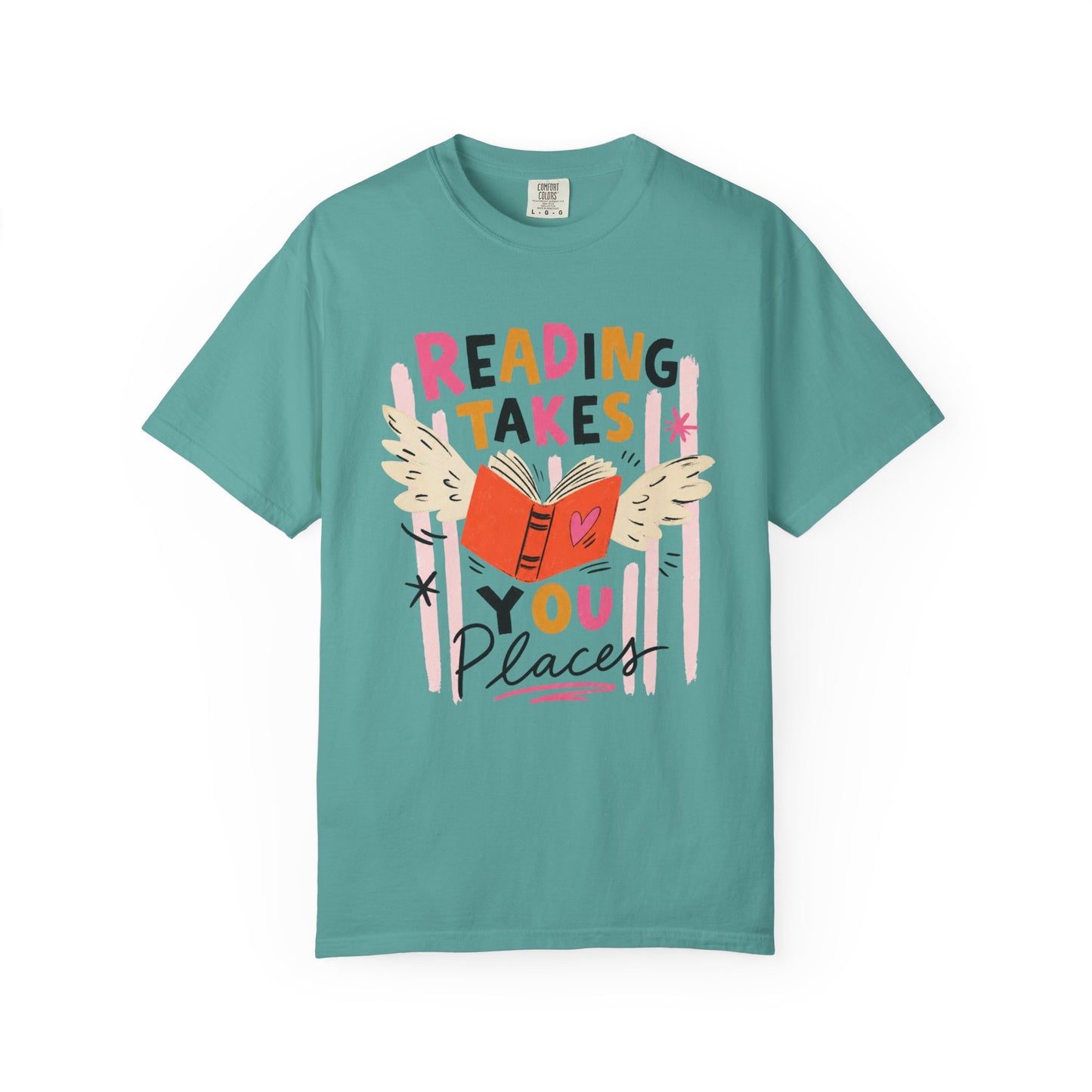 Reading Takes You Places T-Shirt, Comfort Colors 1717