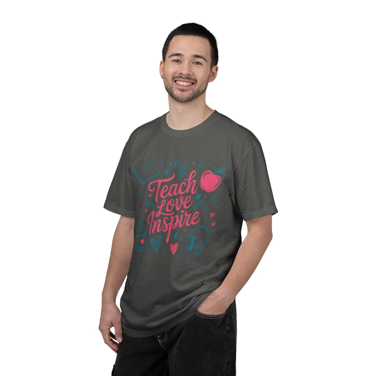 Teach Love Inspire Shirt for Teachers | Comfort Colors® 1717 Tee | Cute Teacher Shirt | Back to School Gift | Elementary Teacher Tee