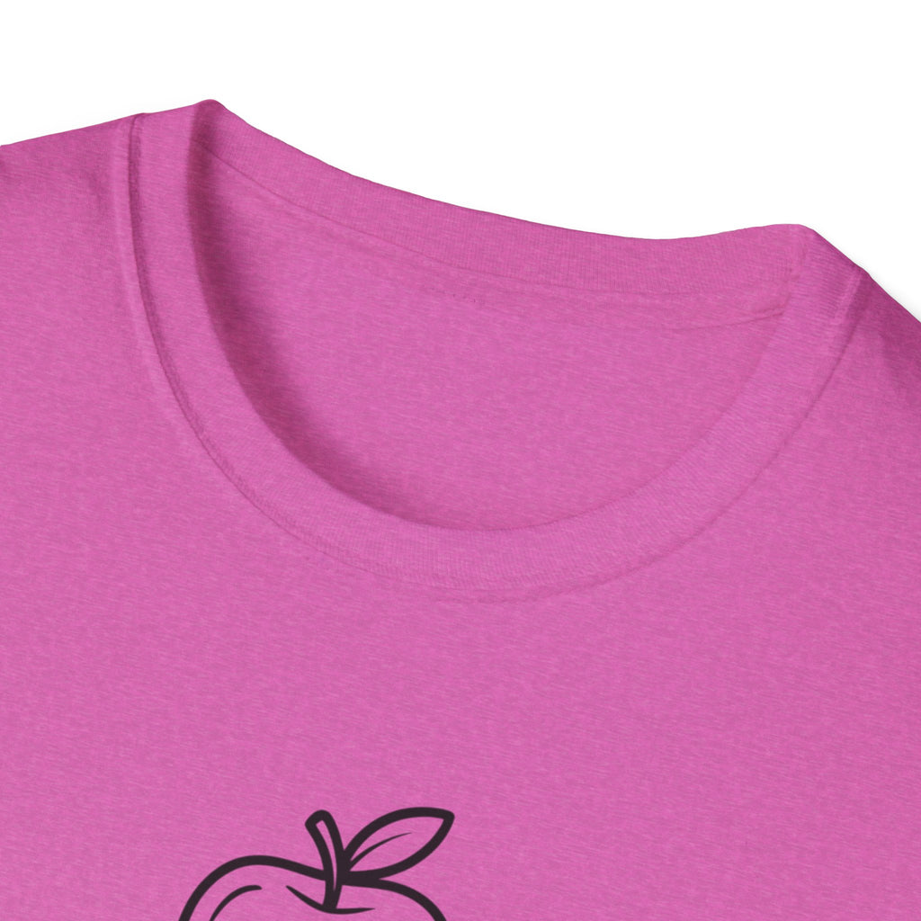 Teacher Apple Stack T‑Shirt — Minimalist Books & Apple Tee for Educators