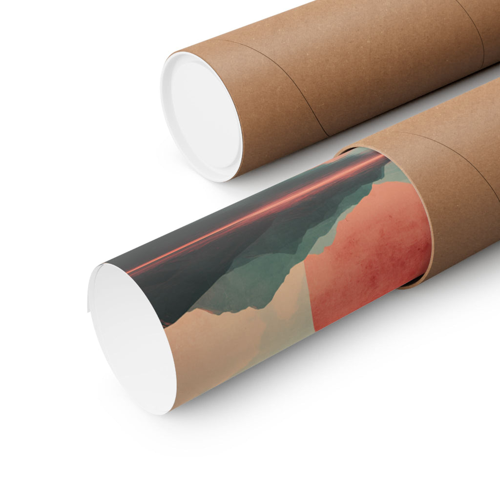 Sunset Reflection Matte Poster — Minimalist Landscape Wall Art