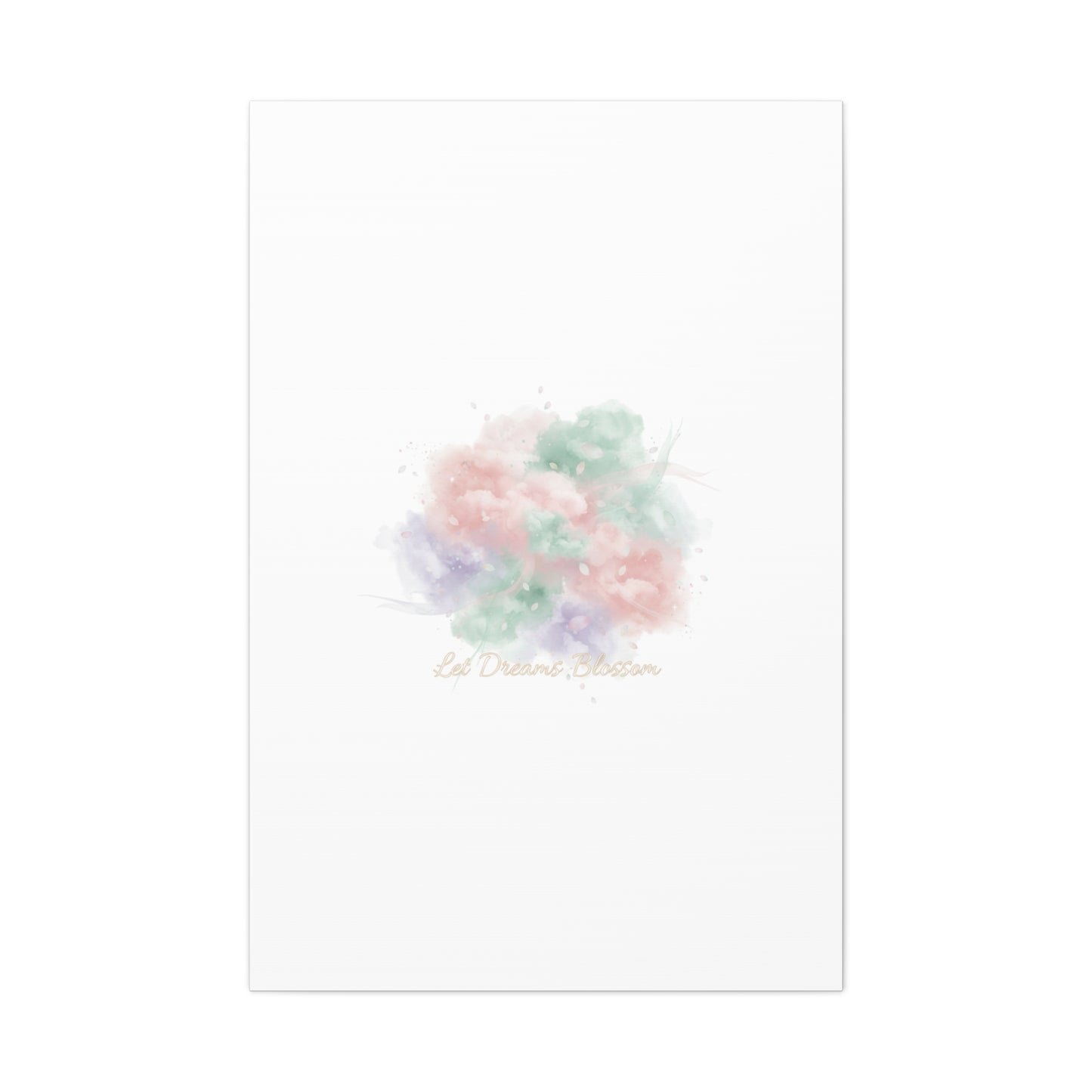 Dreamy Pastel Blossom Canvas | Matte Stretched Wall Art, pastel winter design
