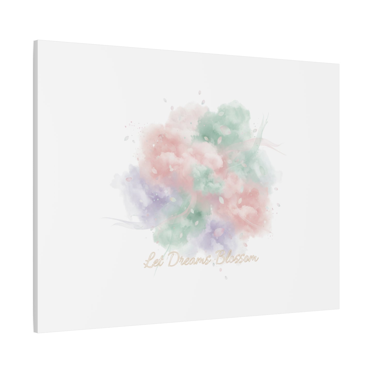 Dreamy Pastel Blossom Canvas | Matte Stretched Wall Art, pastel winter design