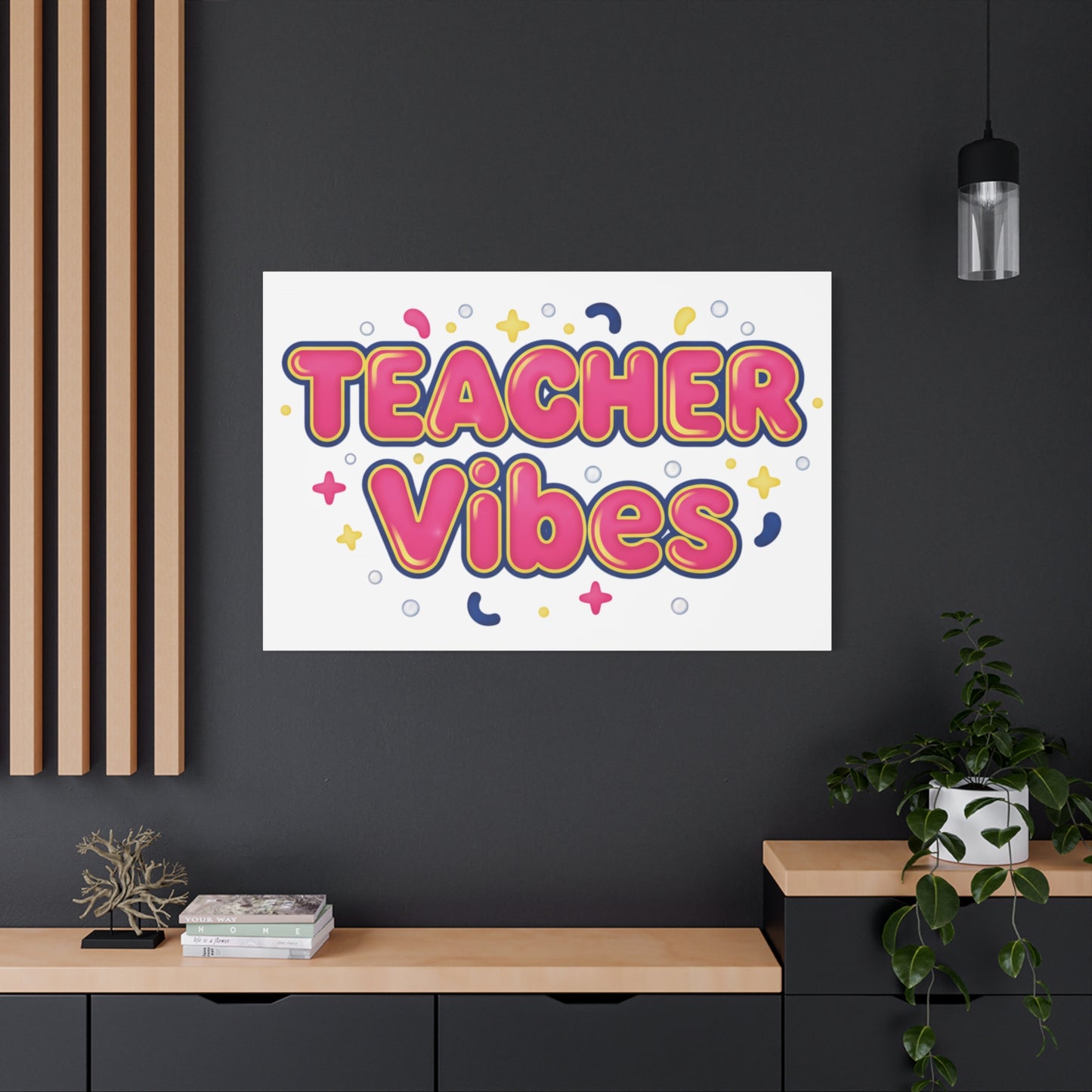 Teacher Vibes Canvas | Dopamine Decor, Neon Gradient Squishy Art