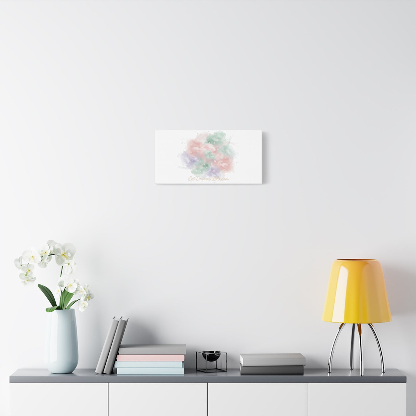 Dreamy Pastel Blossom Canvas | Matte Stretched Wall Art, pastel winter design