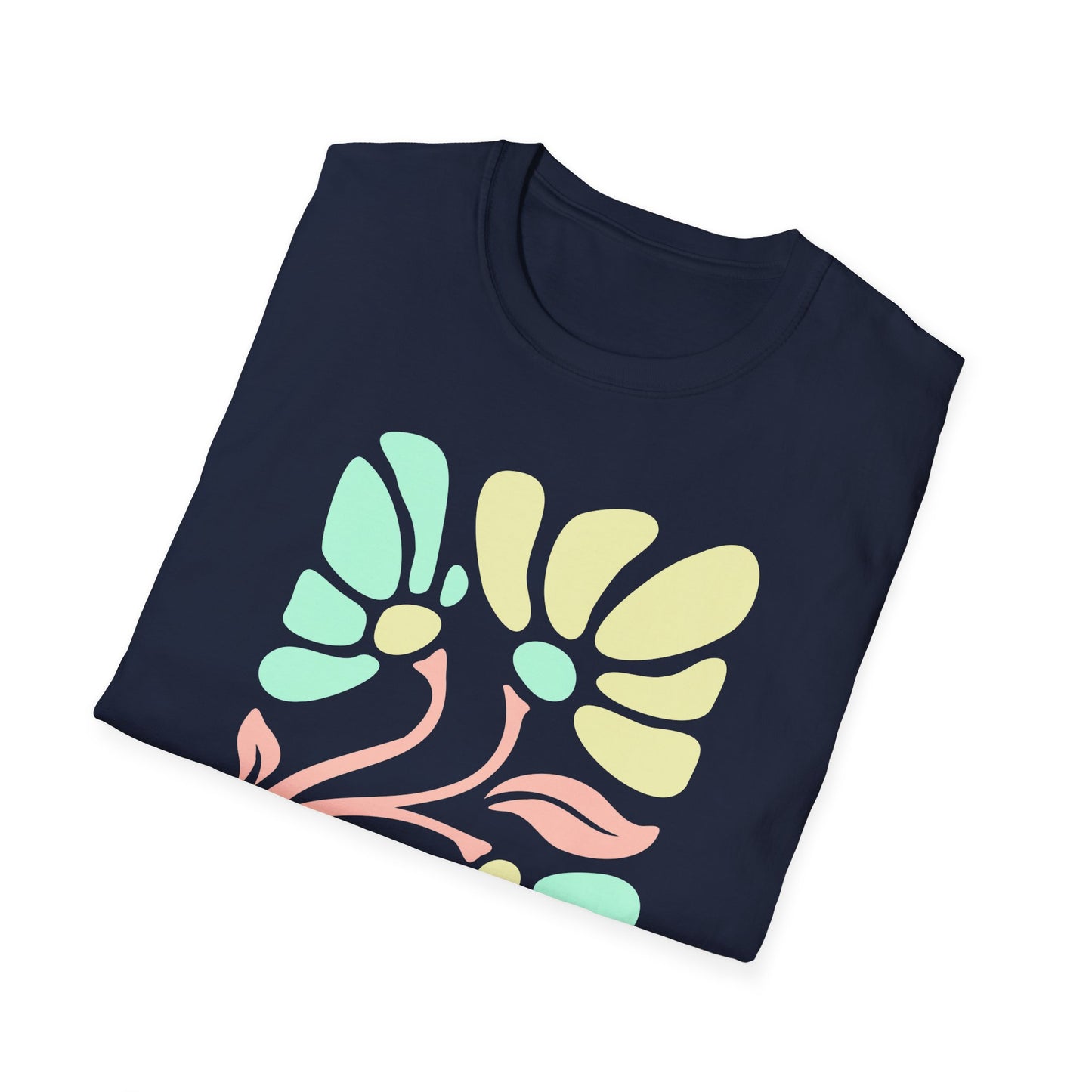 Teach Peace Floral T-Shirt — Retro Pastel Flower Graphic Tee